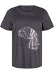 Bomulds t-shirt med print, Asphalt w. Tiger, Packshot image number 0