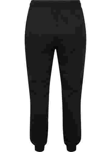 Sweatpants med bindebånd og lommer, Black, Packshot image number 1