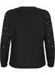 Strikcardigan med perler, Black White Pearls, Packshot image number 1