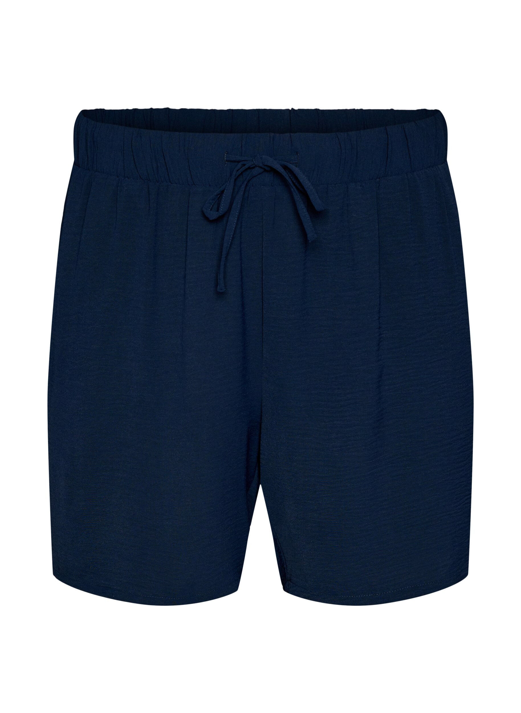 ZizziShorts med lommer og elastik i taljen, Bl&aring;, Packshot image number 0
