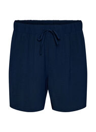 Shorts med lommer og elastik i taljen, Bl&aring;