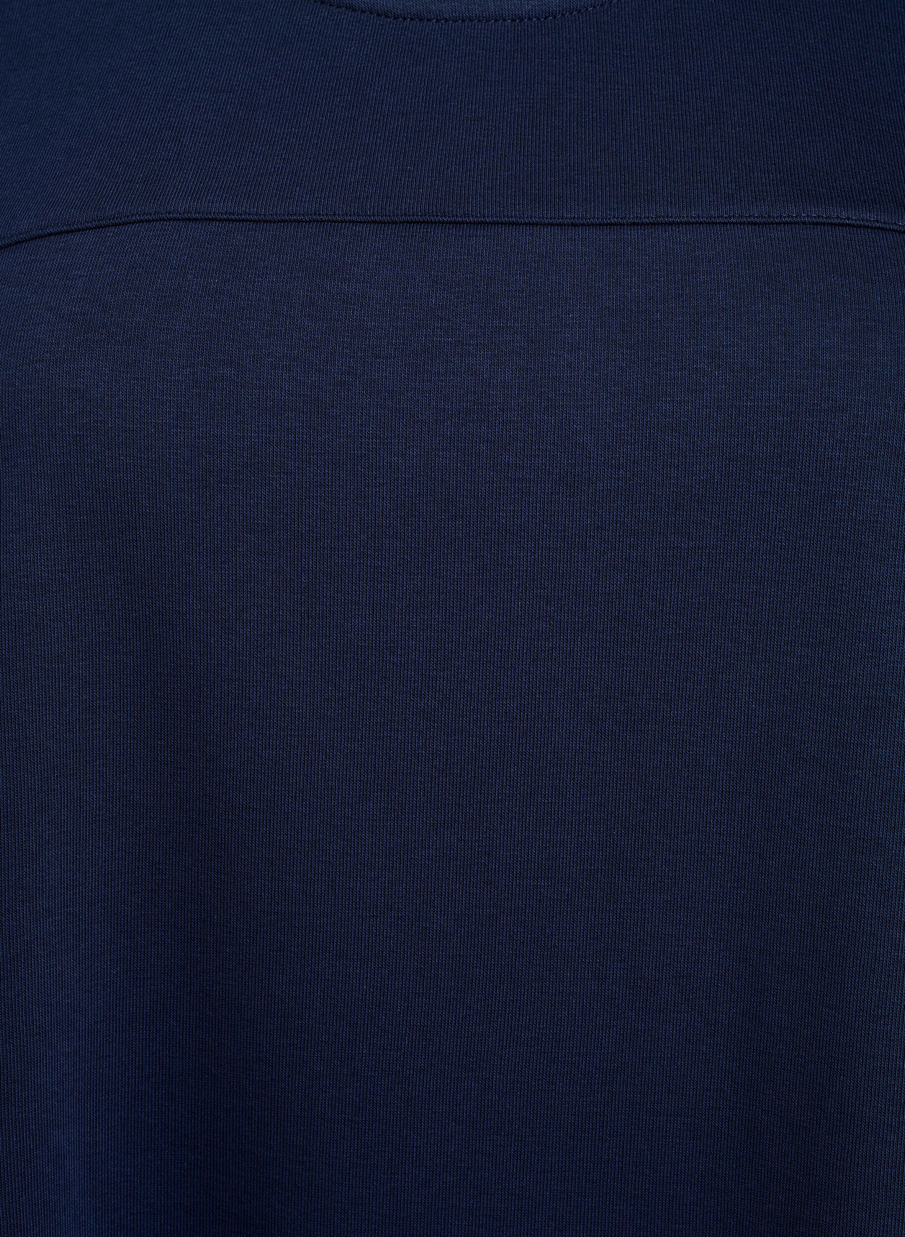 Zizzi Jerseykjole med korte &aelig;rmer og lommer, Bl&aring;, Packshot image number 2