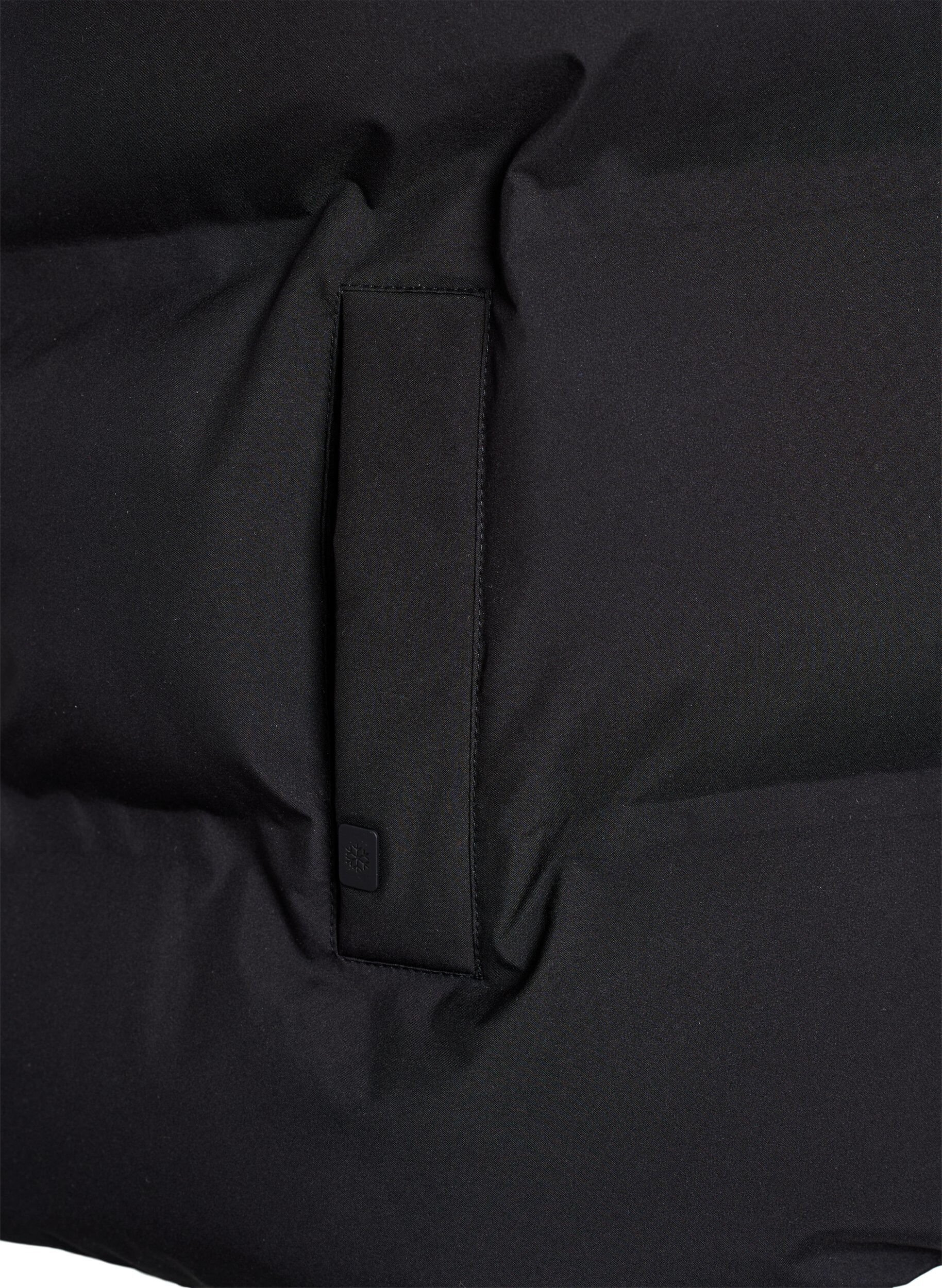 ZizziKort puffervest med h&oslash;j krave, Sort, Packshot image number 3