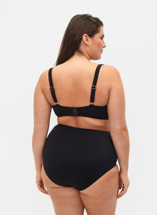 Bikini underdel med høj talje, Black, Model image number 1