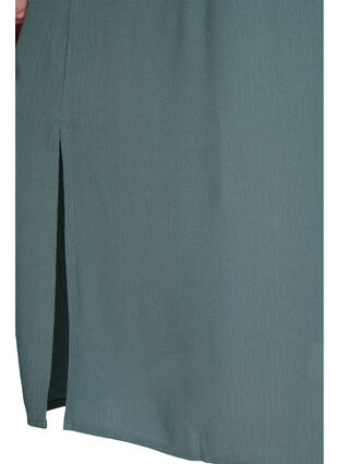 Viskose midi nederdel med slids, Balsam Green, Packshot image number 3