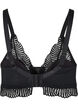 Blonde bralette med bl&oslash;d vattering, Black, Packshot image number 1