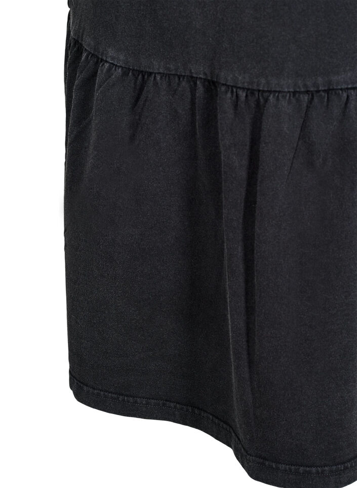 Kort kjole med A-shape og washed look, Grå, Packshot image number 3