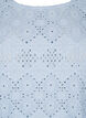 Kortærmet bluse med hulmønster, Cashmere Blue, Packshot image number 2