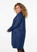 Kort denimkjole med v-hals og krave, Bl&aring;, Model image number 2