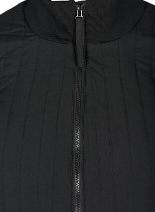 Jakke med lommer og høj hals, Black, Packshot image number 2