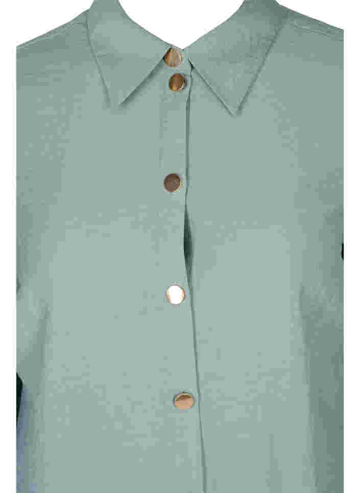 Lang skjorte med 3/4 ærmer, Thyme, Packshot image number 2