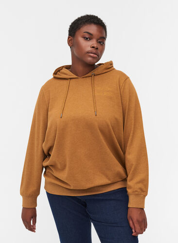 Sweatshirt med hætte og tryk, Rubber Mel, Model image number 0