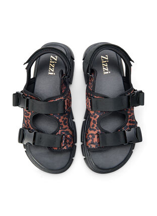 Wide fit sandal , Leopard Print, Packshot image number 2