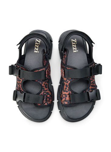 Wide fit sandal , Leopard Print, Packshot image number 2