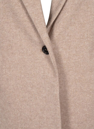 Meleret blazer med slids, Pumice Stone Mel., Packshot image number 2