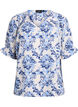 Skjortebluse med 1/2 &aelig;rmer, Beige, Packshot image number 0