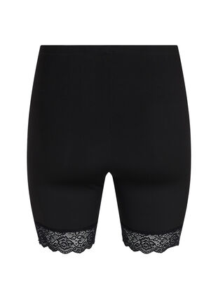 Light shapewear shorts med blondekant, Black, Packshot image number 1