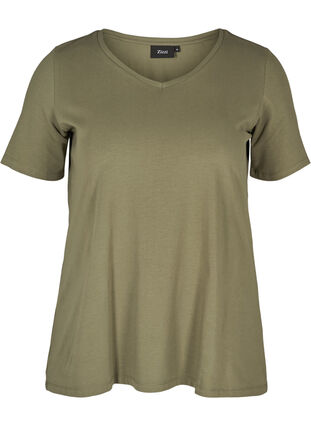 Basis t-shirt, Deep Lichen Green, Packshot image number 0