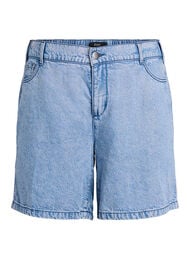 L&oslash;se denimshorts med h&oslash;j talje, Bl&aring;