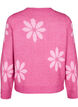 Strikbluse med blomster, Raspberry Rose Comb, Packshot image number 1