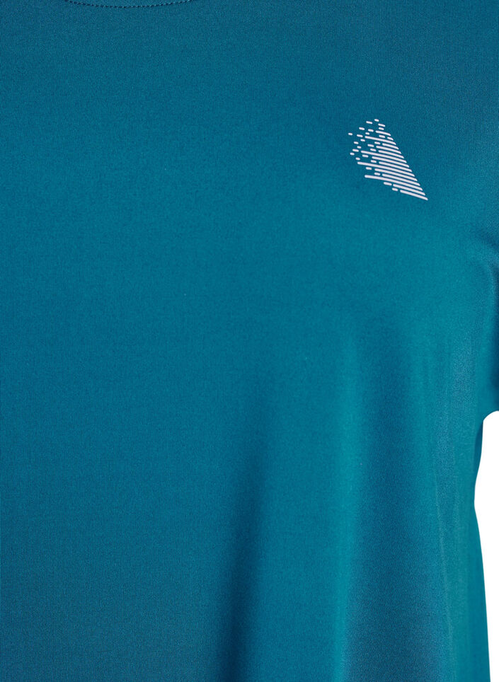 Lang tr&aelig;nings t-shirt, Bl&aring;, Packshot image number 2