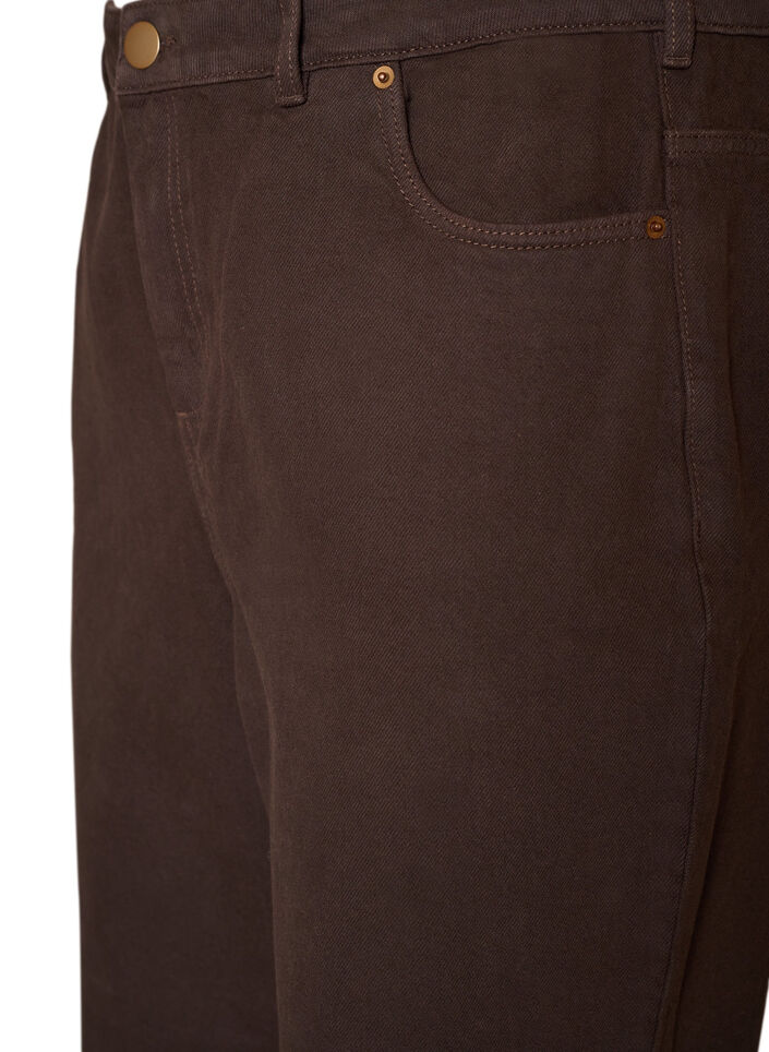 Farvede Kiana jeans med lige pasform, Brun, Packshot image number 2