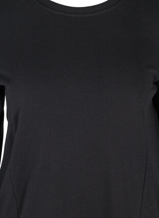 Sweatkjole med lommer og draperede ærmer, Black, Packshot image number 2