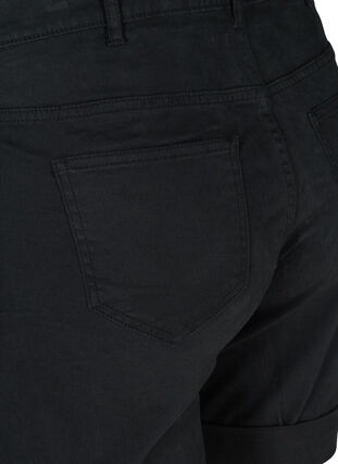 Denim shorts med høj talje, Black, Packshot image number 3