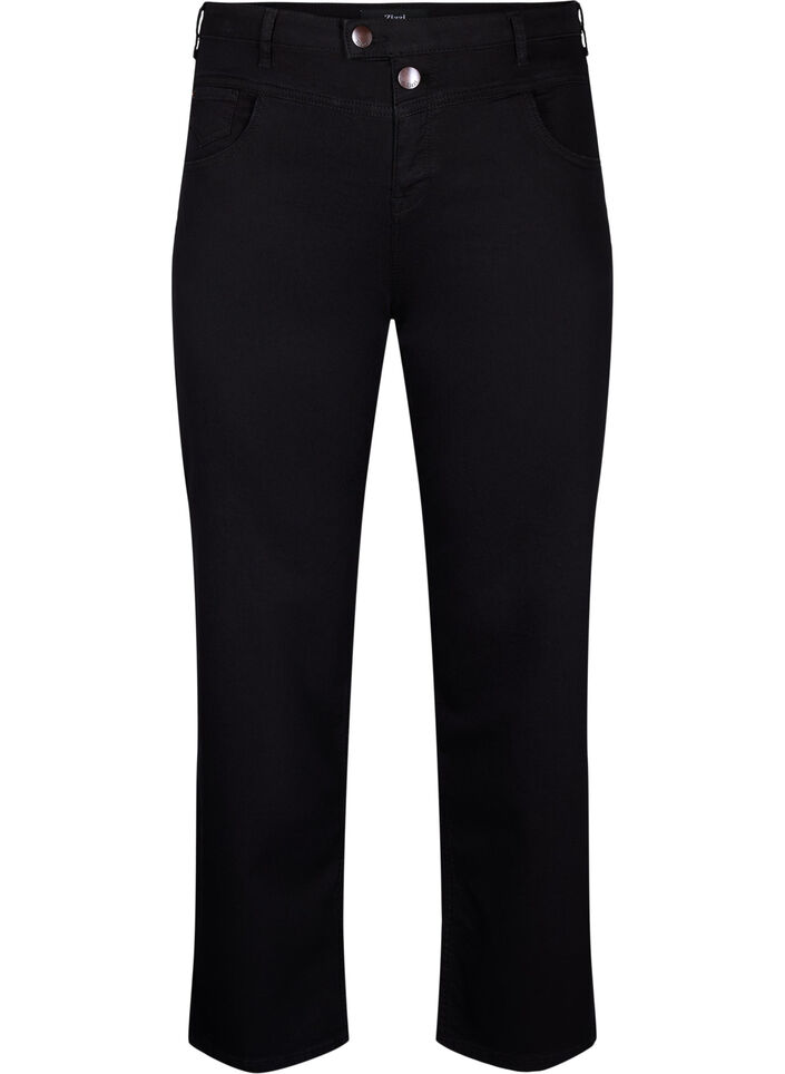 Regular fit Gemma jeans med høj talje, Black, Packshot image number 0