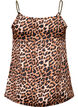 Leoprintet top med kædestropper, Leopard AOP, Packshot image number 1