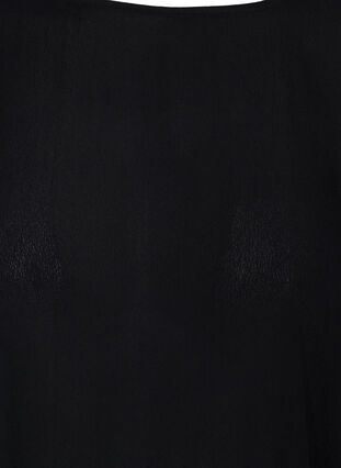 Viskose bluse med 3/4 ærmer og smock, Black, Packshot image number 2