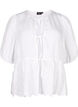Viskose bluse med broderi anglaise, Bright White, Packshot image number 0