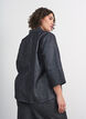 Denimskjorte med glimmertr&aring;d og 3/4-&aelig;rmer, Gr&aring;, Model image number 2