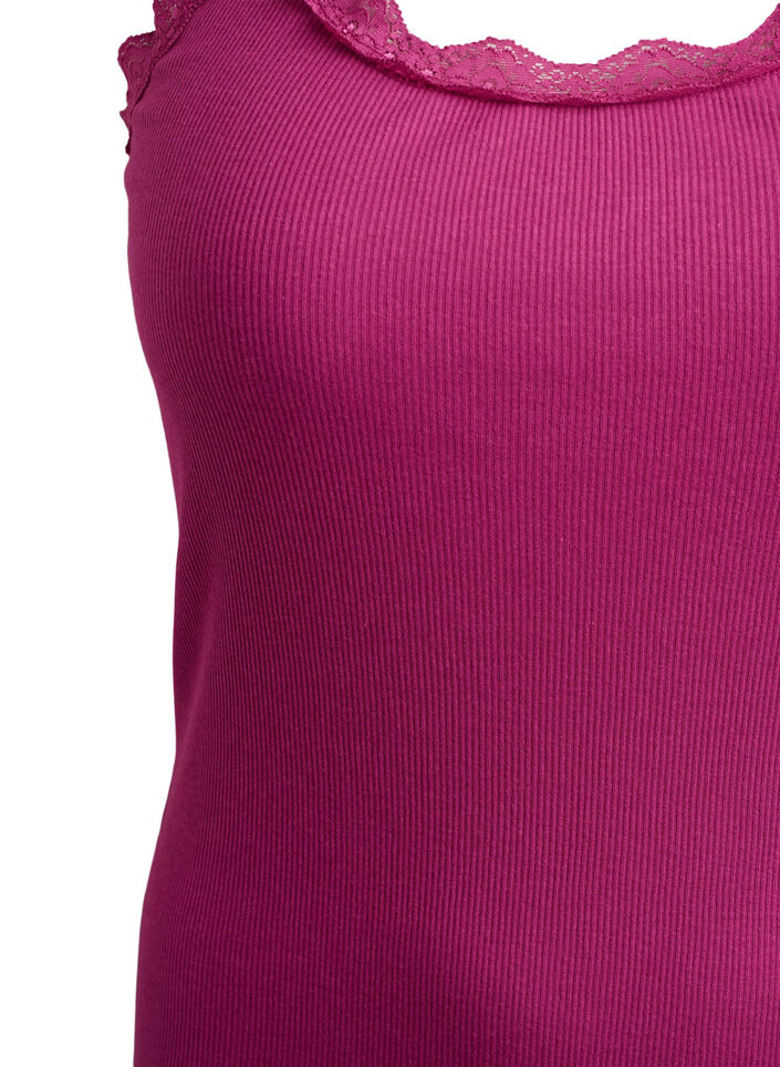 Top med blondekant, R&oslash;d, Packshot image number 2