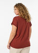 Kort&aelig;rmet T-shirt i bomuldsblanding, R&oslash;d, Model image number 2