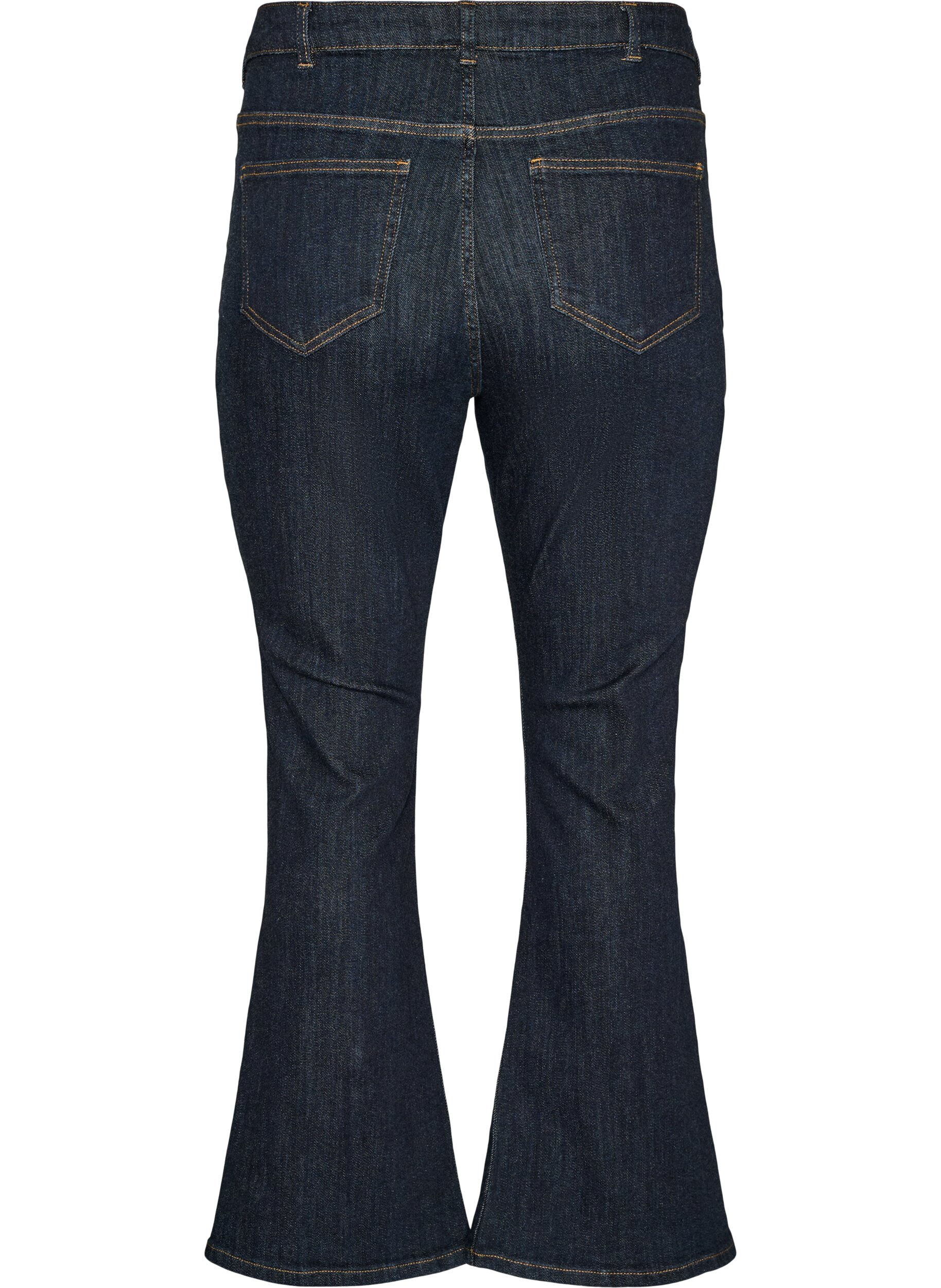 ZizziEllen jeans med h&oslash;j talje og bootcut, Bl&aring;, Packshot image number 1
