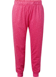 Sweatpants med print og lommer, Hot Pink AOP, Packshot