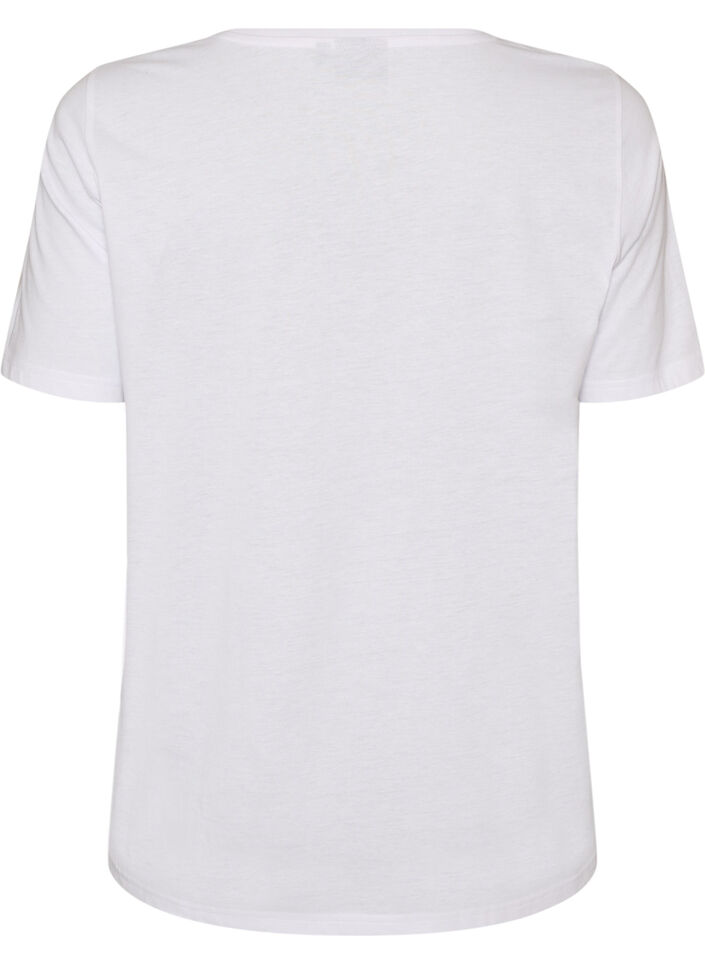 T-shirt med motiv, Hvid, Packshot image number 1