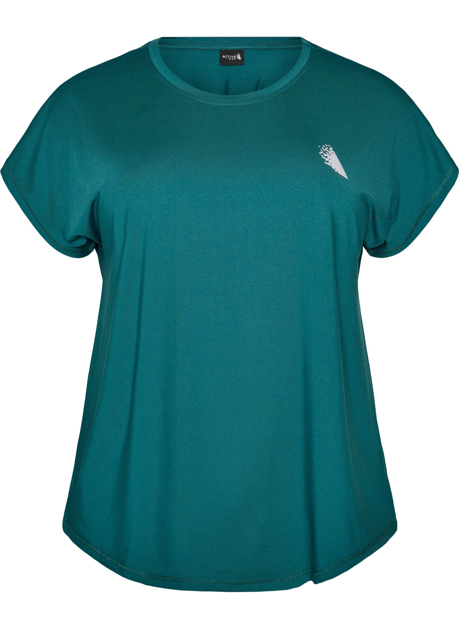 Ensfarvet tr&aelig;nings t-shirt