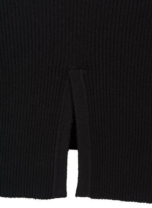 Tætsiddende nederdel i strik , Black, Packshot image number 3