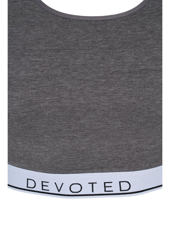 Meleret bh med justerbare stropper, Medium Grey Melange, Packshot image number 2