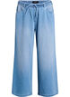 Loose fit jeans med elastisk talje og bindeb&aring;nd, Bl&aring;, Packshot image number 0