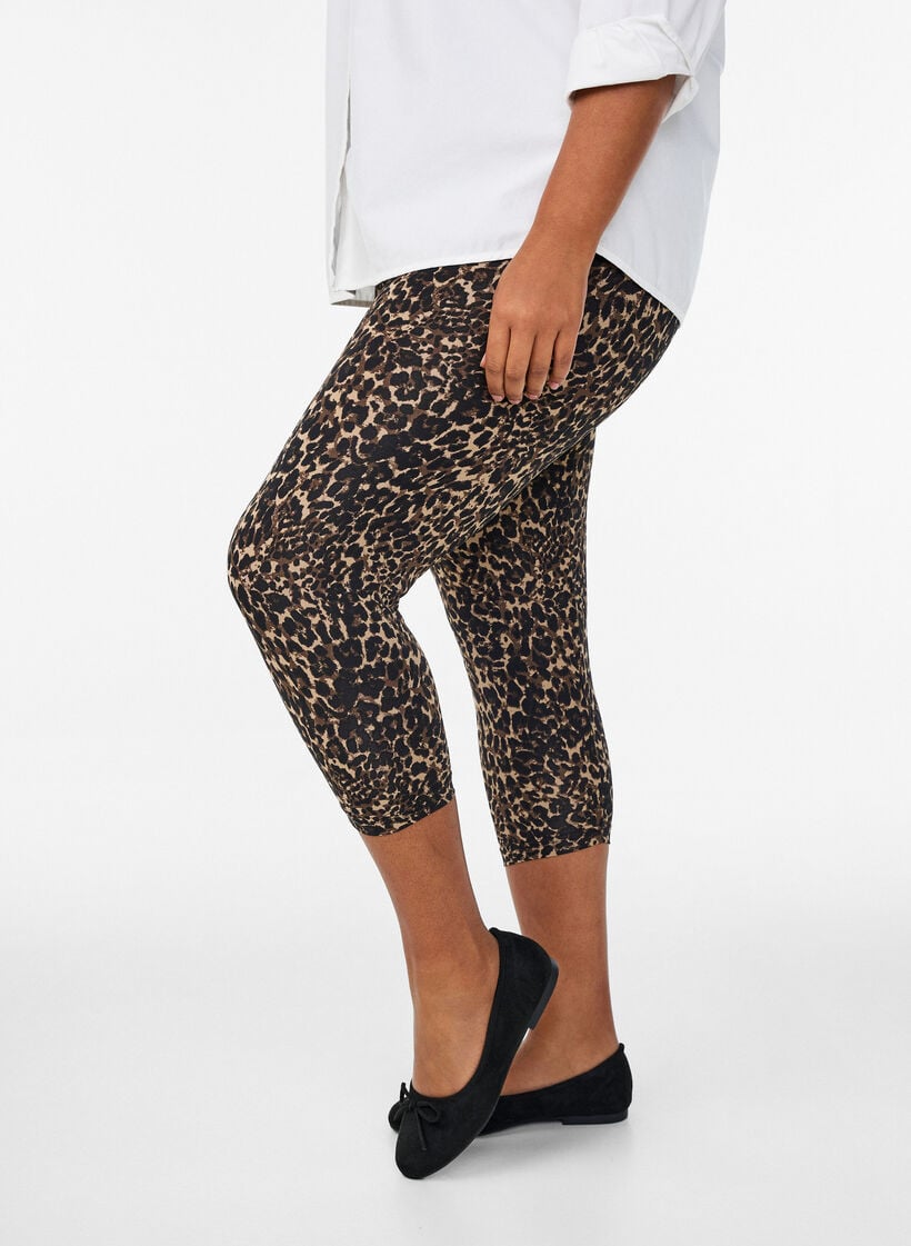 2-pak leggings i 3/4 l&aelig;ngde, Sort, Model image number 0