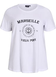 FLASH - T-shirt med motiv , Hvid