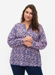 FLASH - Langærmet bluse med print, Strong Blue Flower, Model image number 0