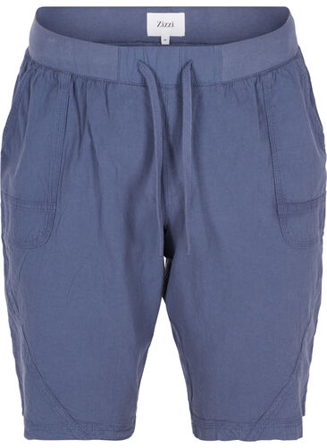 Løse shorts i bomuld, Vintage Indigo, Packshot image number 0