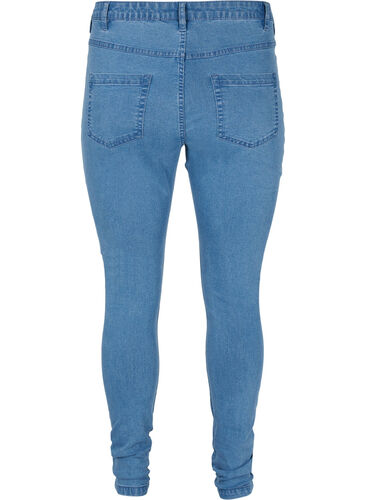 Højtaljede super slim Amy jeans, Light blue, Packshot image number 1