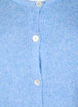 Strikcardigan med uld og knapper, Della R. Blue Mel., Packshot image number 2