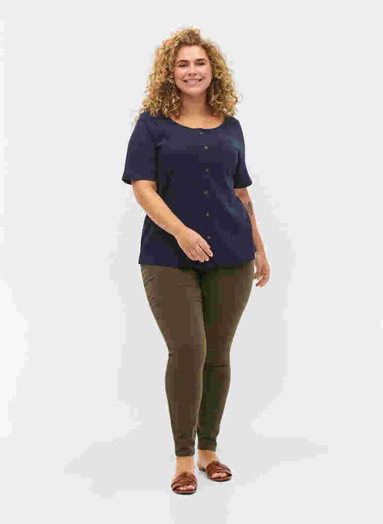 Super slim Amy jeans med høj talje, Forest Ngt, Model image number 0