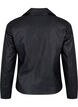 Bikerjakke i imiteret l&aelig;der , Sort, Packshot image number 1